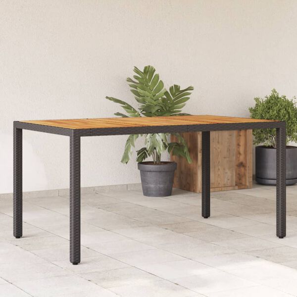 vidaXL Garden Table Set of 4 Black
