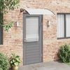 vidaXL Door Canopy Black and Transparent