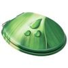 vidaXL WC Toilet Seats with Soft Close Lid 2 pcs MDF Green Water Drop Design (2x146915)