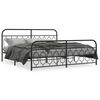 vidaXL Bed Frame Black Steel 78.7x78.7 in Bed Frame Rectangular