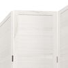 vidaXL Room Divider 4 Panels White Solid Wood Paulownia