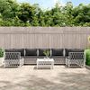 vidaXL Garden Lounge Set White and Dark Grey