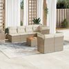 vidaXL Garden Sofa Set Beige, Cream White