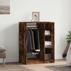vidaXL Wardrobe Smoked Oak Engineered Wood Medium Wardrobe Rectangular