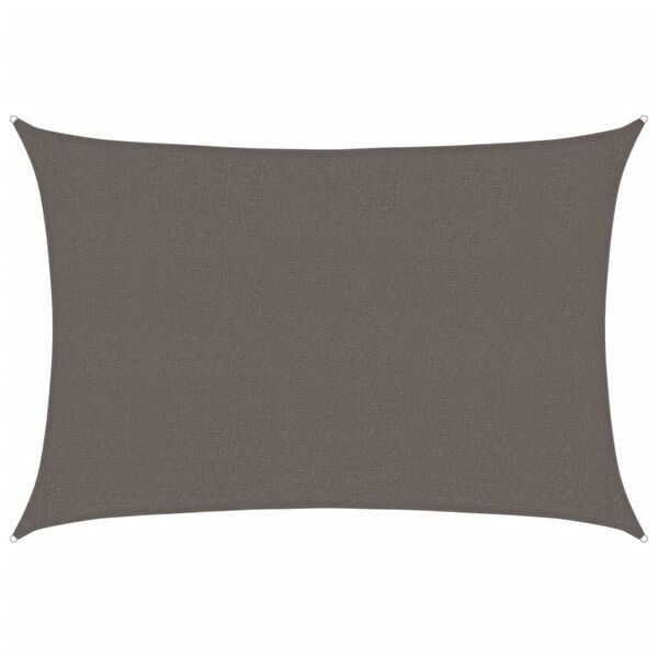 vidaXL Sunshade Sail 0.524 oz/ft² Anthracite 8.2‘x11.5‘ HDPE