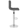 vidaXL Bar Stool Set of 2 Dark Grey 100% polyester, chrome-plated steel