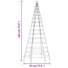 vidaXL LED Christmas Tree Colorful Copper, Iron 70.9 in height