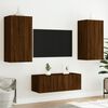 vidaXL TV Wall Unit Brown Oak Engineered Wood Large TV Wall Unit