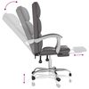 vidaXL Reclining Office Chair Gray Faux leather Adjustable