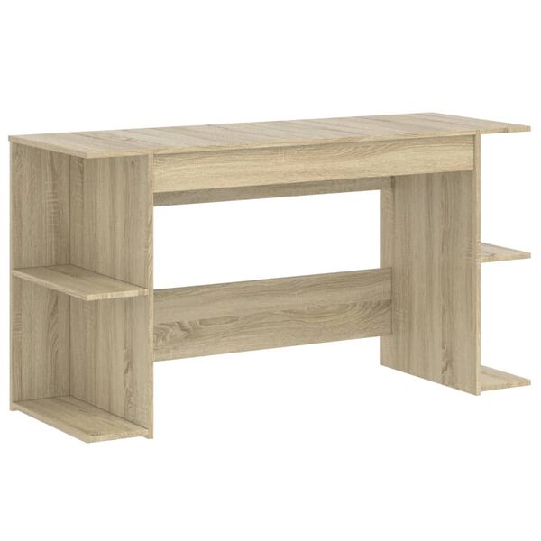 vidaXL Desk Sonoma Oak Engineered Wood 55.1 in x 19.7 in x 29.5 in Desk
