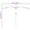 vidaXL Patio Umbrella Anthracite Polyester, Aluminum, Steel 106.3x56.7 in