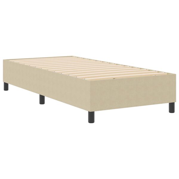vidaXL Platform Bed Frame Grey Green 35.43 x 78.74 in Fabric
