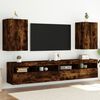 vidaXL TV Wall Cabinets 2 pcs Smoked Oak 15.9x11.8x23.6" Engineered Wood
