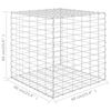 vidaXL Gabion Raised Bed Silver Steel wire 23.6 in