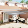 vidaXL Awning Frame White 157.48 x 118.11 in Aluminium