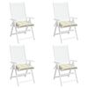 vidaXL Chair Cushion Set of 4 Cream White Oxford fabric (100% polyester)
