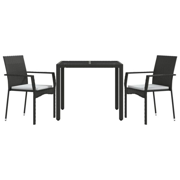vidaXL Garden Dining Set Black