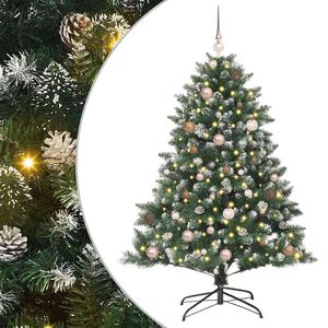 vidaXL Artificial Christmas Tree with 150 LEDs Green 59.06 in