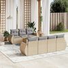 vidaXL Garden Sofa Set Beige, Light Grey