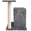 vidaXL Cat Tree Dark Gray Engineered Wood, Plush, Sisal 20.1 in Tall