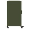 vidaXL Sideboard Olive Green 39.6"x15.4"x28.3" Steel