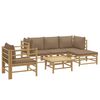 vidaXL Garden Lounge Set Taupe Bamboo Modular size