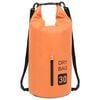 vidaXL Dry Bag with Zipper Orange 7.9 gal PVC