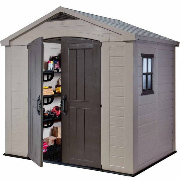 Keter Garden Storage Shed Beige Polypropylene with steel reinforcement