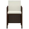 vidaXL Garden Dining Set Brown and Cream White
