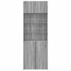 vidaXL Storage Cabinet Gray Sonoma Engineered Wood Tall Storage Cabinet