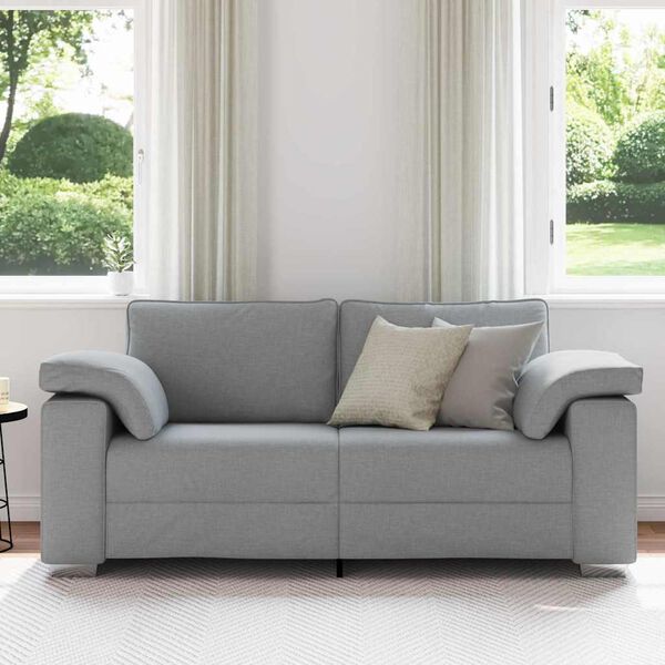 vidaXL Sofa Light Grey 70.87 x 30.31 x 32.28 in Fabric