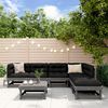 vidaXL Garden Lounge Set Grey Solid Pine Wood Large Modular