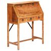 vidaXL Writing Desk Brown Solid Acacia wood Medium Desk Rectangular