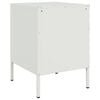 vidaXL Bedside Cabinet White Steel Medium Bedside Cabinet Rectangular