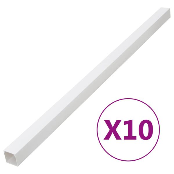 vidaXL Cable Trunking 2.4"x1.6" 32.8' PVC