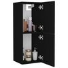 vidaXL Bathroom Cabinet Black Engineered Wood Medium Wall Mounted