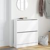 vidaXL Shoe Cabinet White Engineered wood Compact Shoe Cabinet