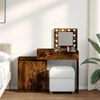 vidaXL Dressing Table Smoked oak Engineered wood