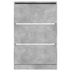 vidaXL Shoe Cabinet Concrete grey Engineered wood 31.5 in wide, compact