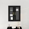 vidaXL Wall Cabinet Black Oak 27.36 x 13.39 x 35.43 in Engineered Wood