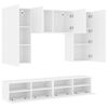 vidaXL TV Wall Unit White Engineered wood Large TV Wall Unit