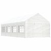 vidaXL Gazebo With Roof White Polyethylene, Galvanized Steel Large