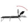 vidaXL Sun Lounger Black Powder-coated steel, Polyester Standard