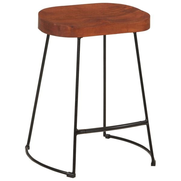 vidaXL Bar Stool Set of 2 Brown and Black