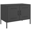 vidaXL TV Cabinet Black Steel Medium TV Cabinet Rectangular