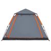 vidaXL Camping Tent Dome 5-Person Gray and Orange Quick Release