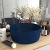vidaXL Luxury Wash Basin Round Matt Dark Blue 15.7x5.9" Ceramic