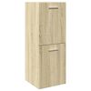 vidaXL Bathroom Furniture Set Sonoma oak Engineered wood, glass Large