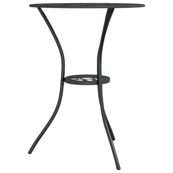 vidaXL Bistro Set Black Cast aluminum Compact Decorative Inlays