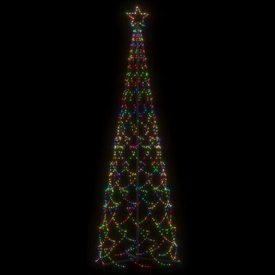 vidaXL Christmas Cone Tree Colorful 500 LEDs 3x10 ft